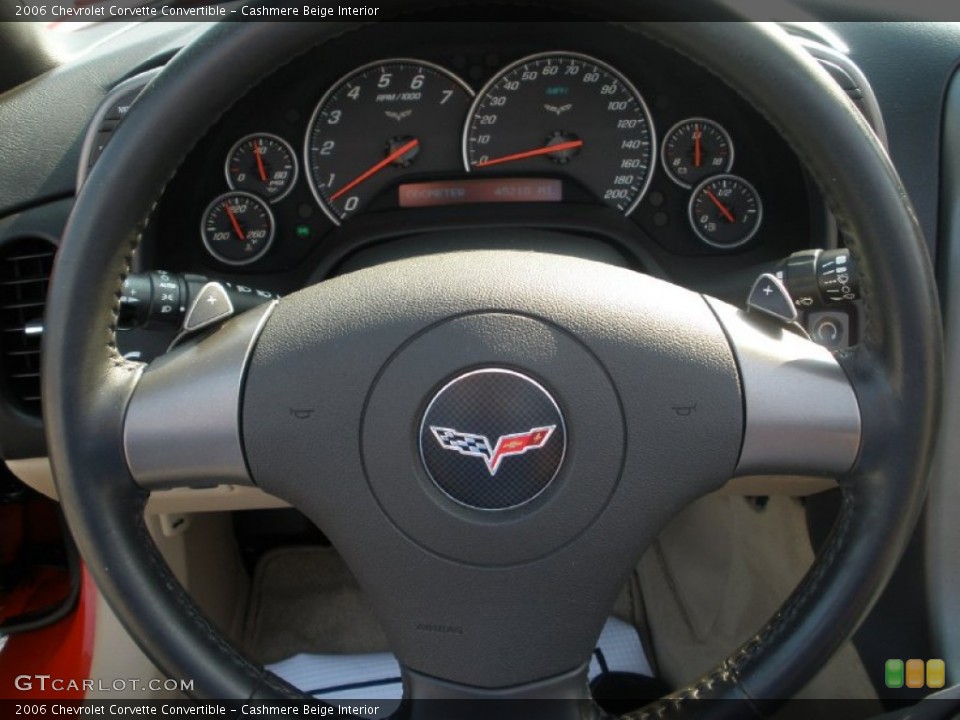 Cashmere Beige Interior Steering Wheel for the 2006 Chevrolet Corvette Convertible #52339779