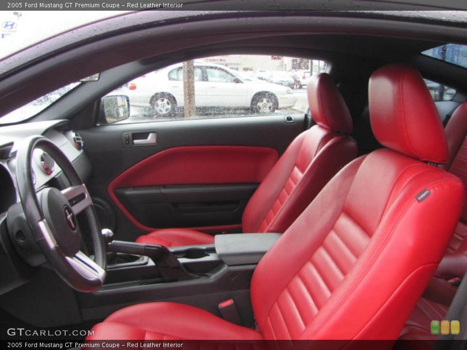 Red Leather Interior Photo for the 2005 Ford Mustang GT Premium Coupe #52343082