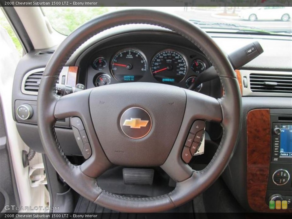 Ebony Interior Steering Wheel for the 2008 Chevrolet Suburban 1500 LTZ #52343085
