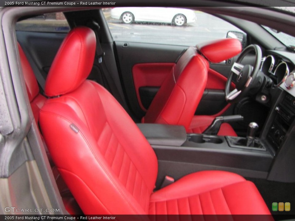 Red Leather Interior Photo for the 2005 Ford Mustang GT Premium Coupe #52343166