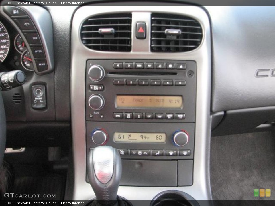 Ebony Interior Controls for the 2007 Chevrolet Corvette Coupe #52343754