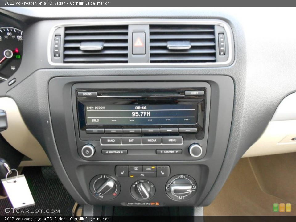 Cornsilk Beige Interior Controls for the 2012 Volkswagen Jetta TDI Sedan #52344712