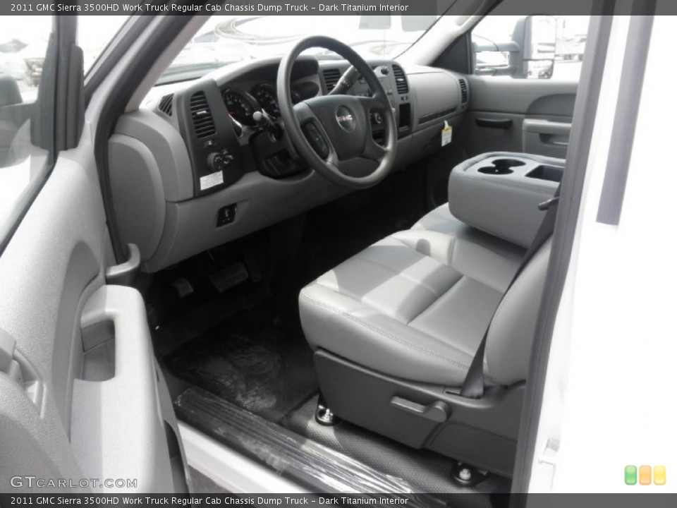Dark Titanium Interior Photo for the 2011 GMC Sierra 3500HD Work Truck Regular Cab Chassis Dump Truck #52345335