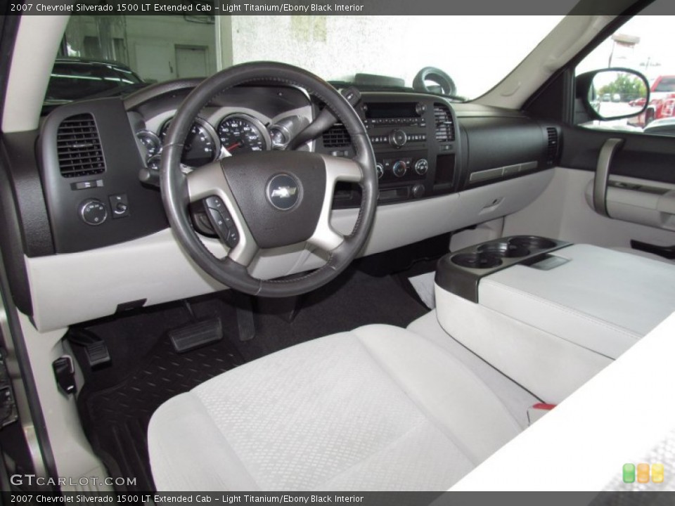 Light Titanium/Ebony Black Interior Prime Interior for the 2007 Chevrolet Silverado 1500 LT Extended Cab #52345902