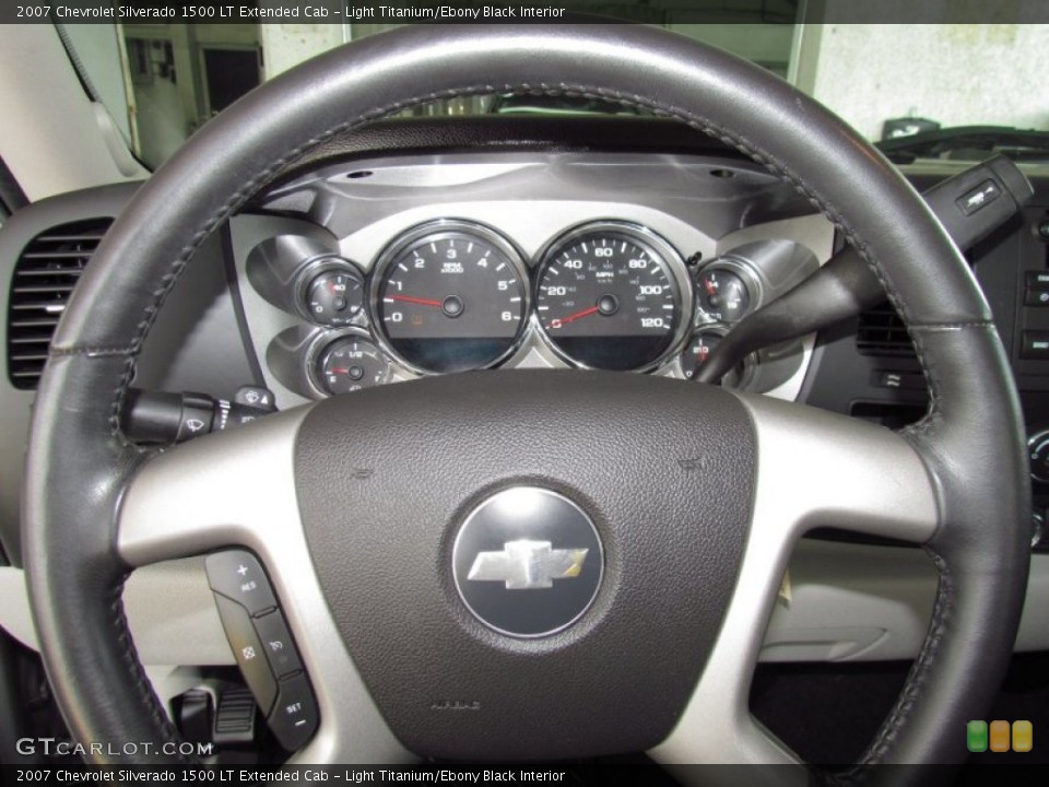 Light Titanium/Ebony Black Interior Steering Wheel for the 2007 Chevrolet Silverado 1500 LT Extended Cab #52345914