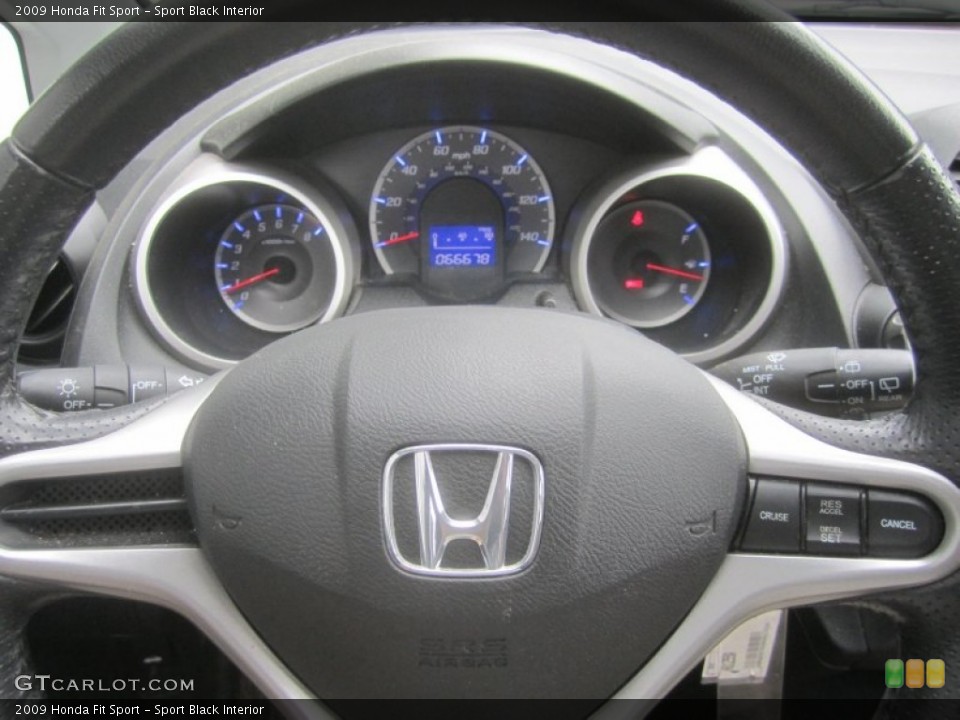 Sport Black Interior Steering Wheel for the 2009 Honda Fit Sport #52345939