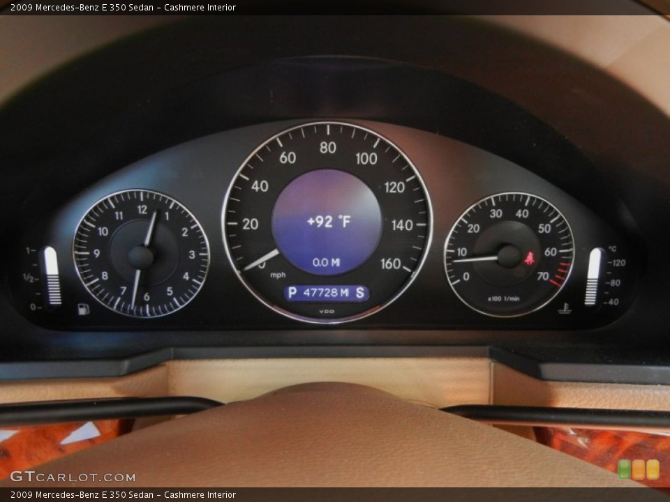 Cashmere Interior Gauges for the 2009 Mercedes-Benz E 350 Sedan #52350369