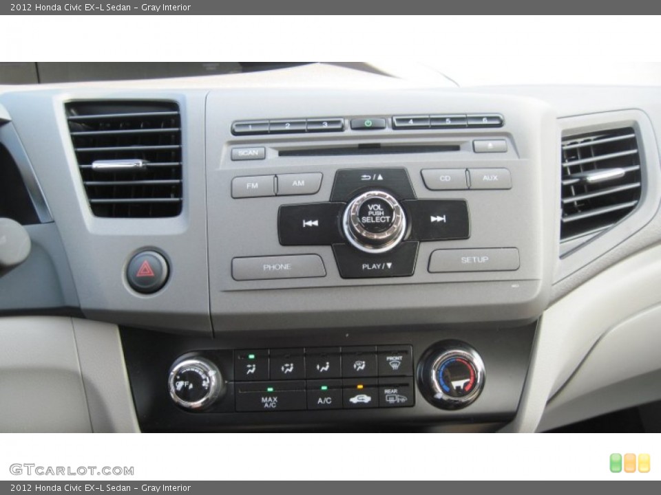 Gray Interior Controls for the 2012 Honda Civic EX-L Sedan #52351752