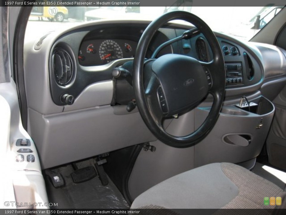 Medium Graphite Interior Dashboard for the 1997 Ford E Series Van E350 Extended Passenger #52351935