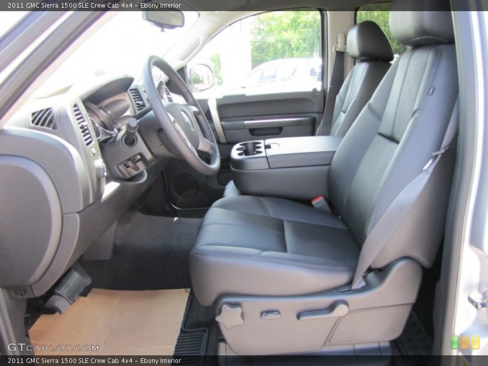 Ebony Interior Photo for the 2011 GMC Sierra 1500 SLE Crew Cab 4x4 #52355394