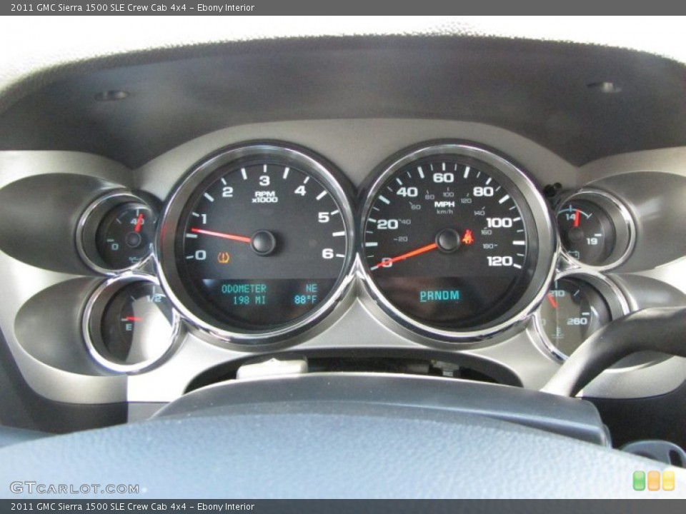 Ebony Interior Gauges for the 2011 GMC Sierra 1500 SLE Crew Cab 4x4 #52355460