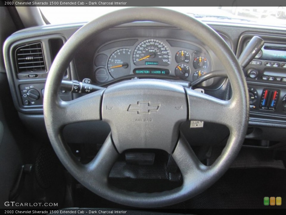 Dark Charcoal Interior Steering Wheel for the 2003 Chevrolet Silverado 1500 Extended Cab #52357461