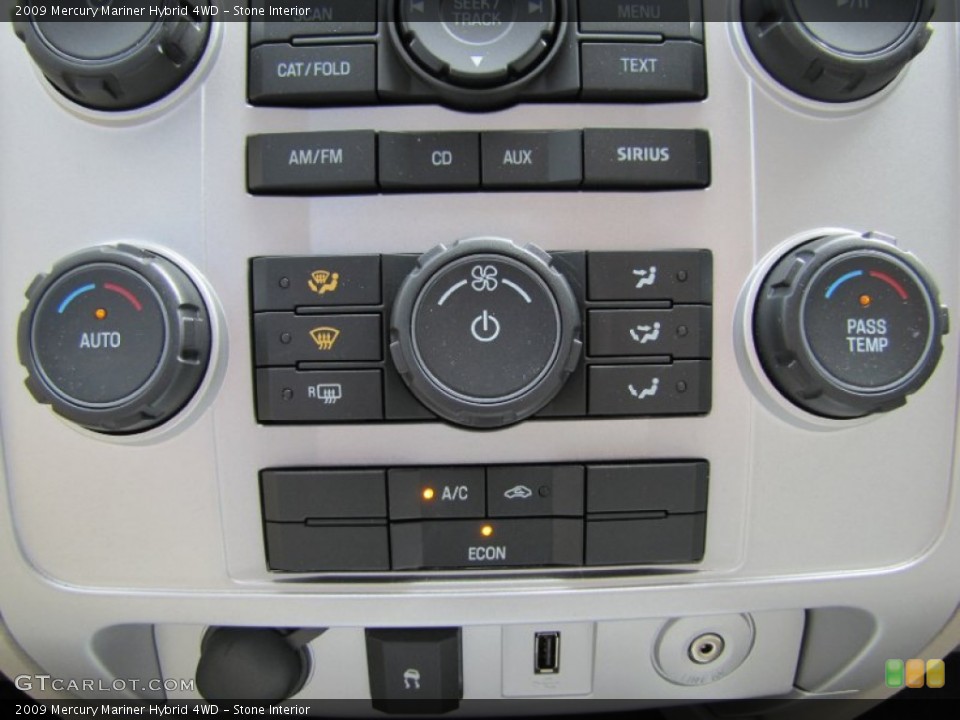 Stone Interior Controls for the 2009 Mercury Mariner Hybrid 4WD #52358607