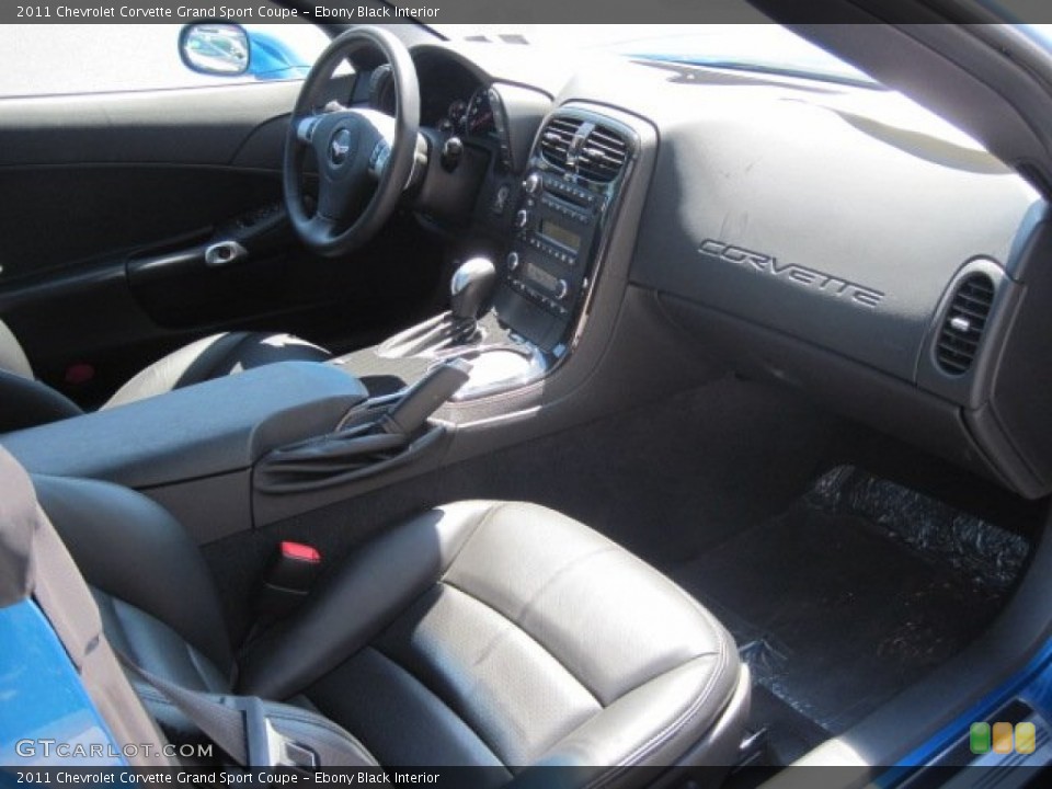 Ebony Black Interior Dashboard for the 2011 Chevrolet Corvette Grand Sport Coupe #52359738