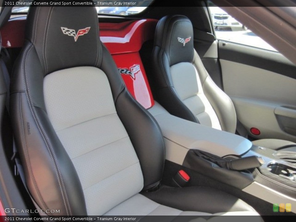 Titanium Gray Interior Photo for the 2011 Chevrolet Corvette Grand Sport Convertible #52359810
