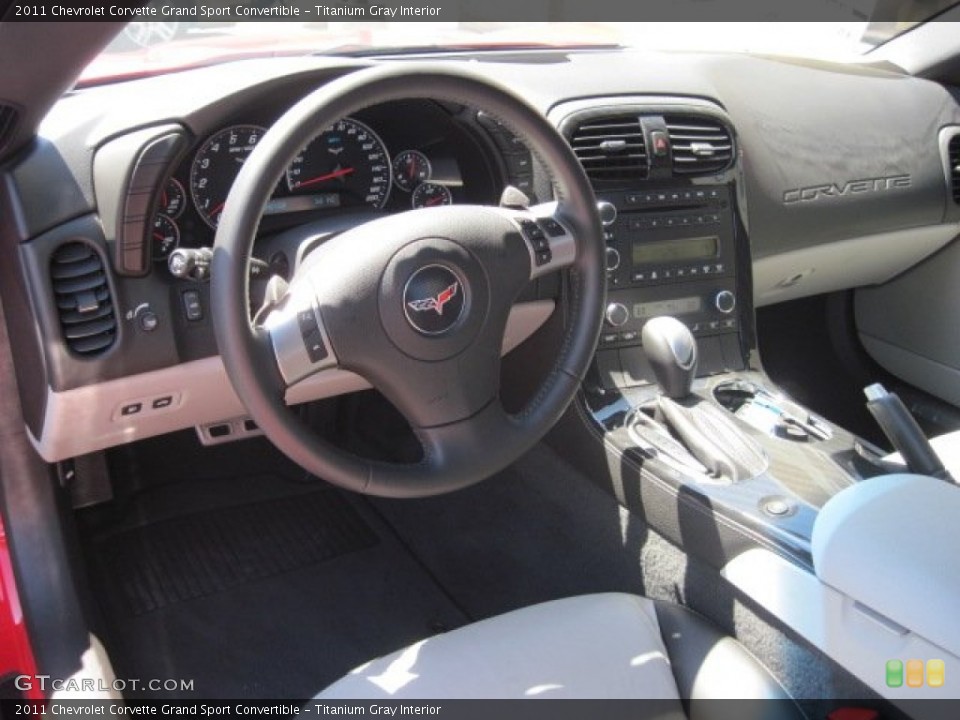 Titanium Gray Interior Dashboard for the 2011 Chevrolet Corvette Grand Sport Convertible #52359828
