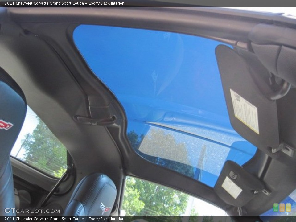 Ebony Black Interior Sunroof for the 2011 Chevrolet Corvette Grand Sport Coupe #52359873