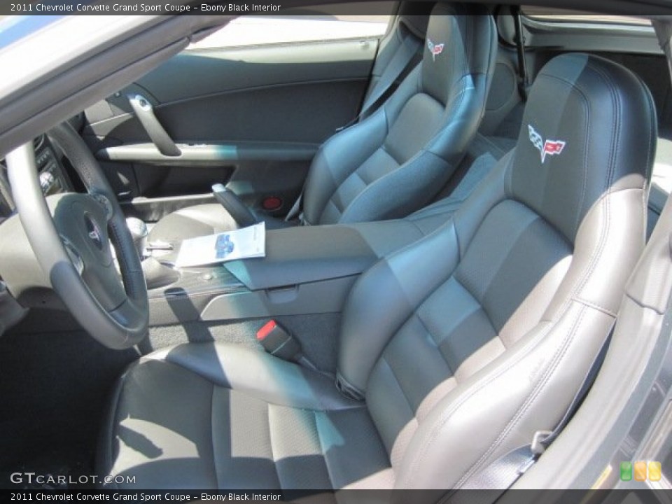 Ebony Black Interior Photo for the 2011 Chevrolet Corvette Grand Sport Coupe #52359894
