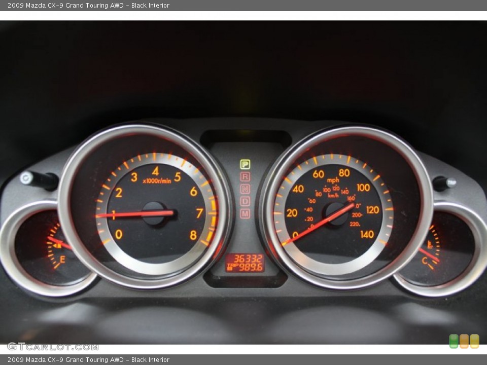 Black Interior Gauges for the 2009 Mazda CX-9 Grand Touring AWD #52361136