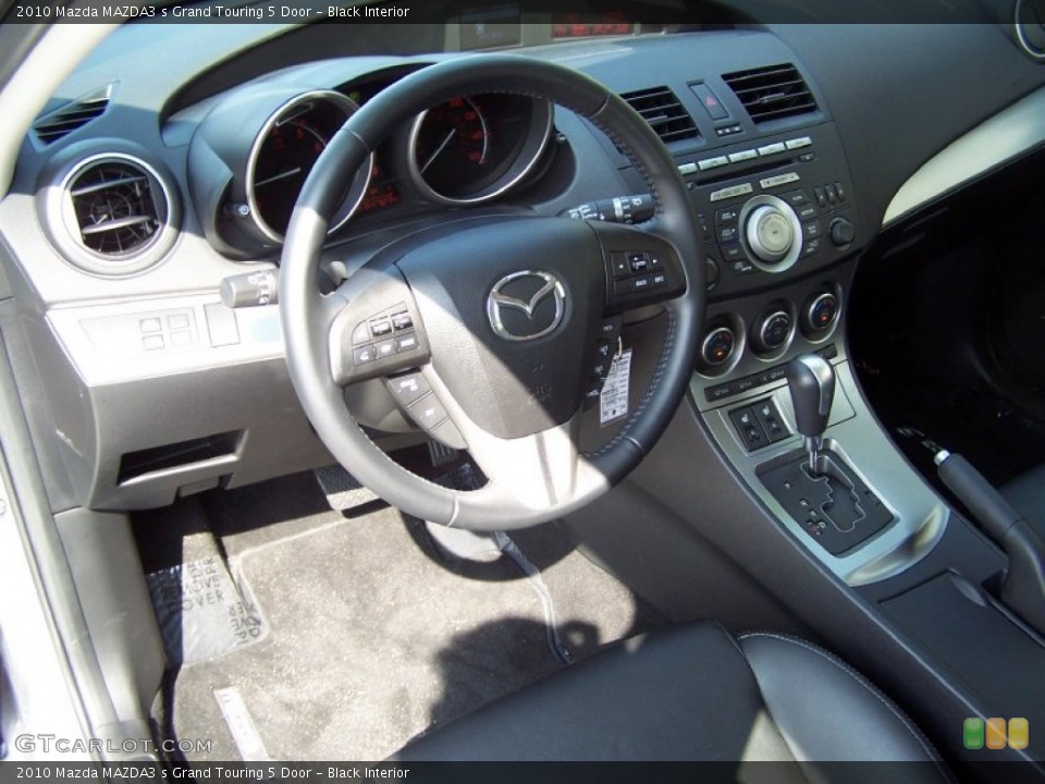 Black Interior Dashboard for the 2010 Mazda MAZDA3 s Grand Touring 5 Door #52363030