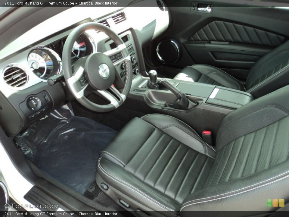 Charcoal Black Interior Prime Interior for the 2011 Ford Mustang GT Premium Coupe #52368268