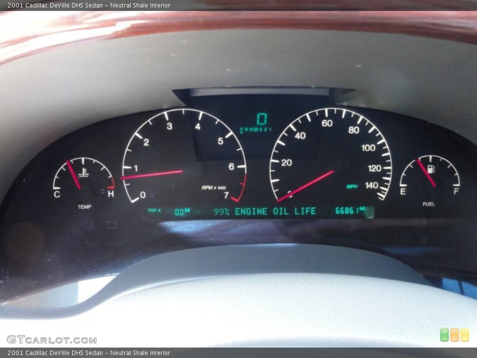 Neutral Shale Interior Gauges for the 2001 Cadillac DeVille DHS Sedan #52368778