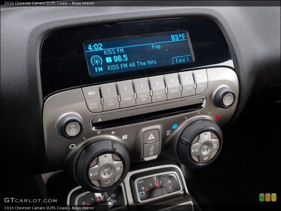 Beige Interior Controls for the 2010 Chevrolet Camaro SS/RS Coupe #52369609