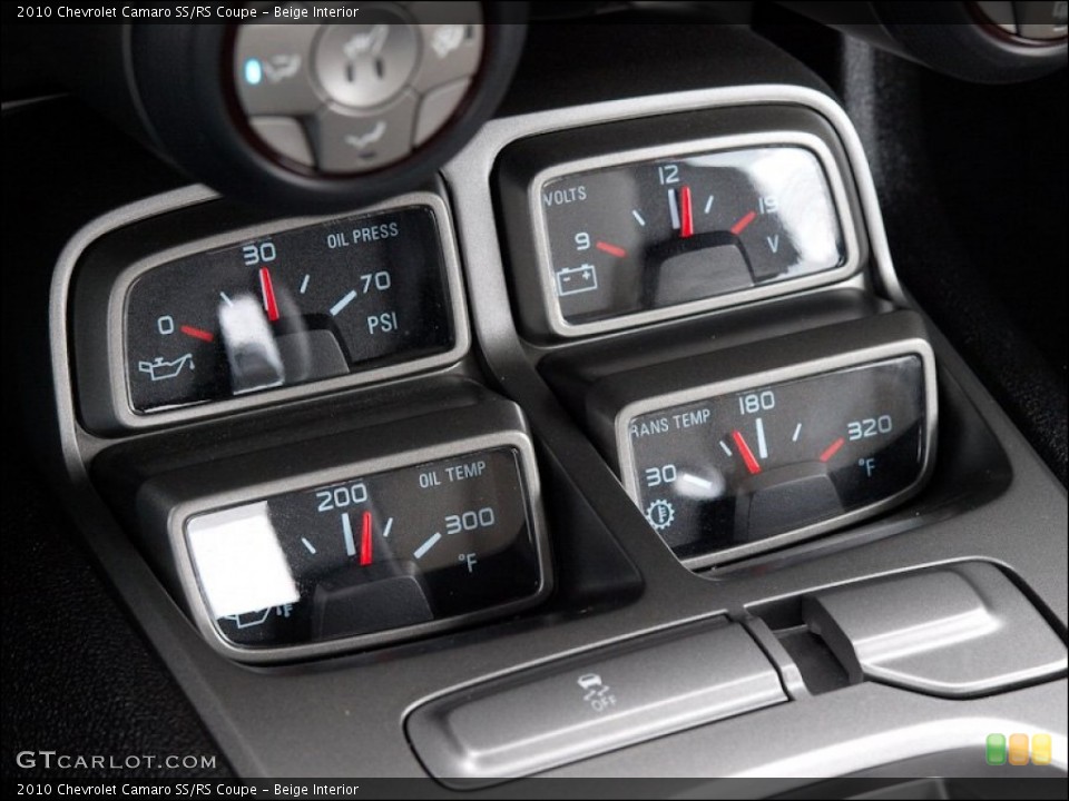 Beige Interior Gauges for the 2010 Chevrolet Camaro SS/RS Coupe #52369621