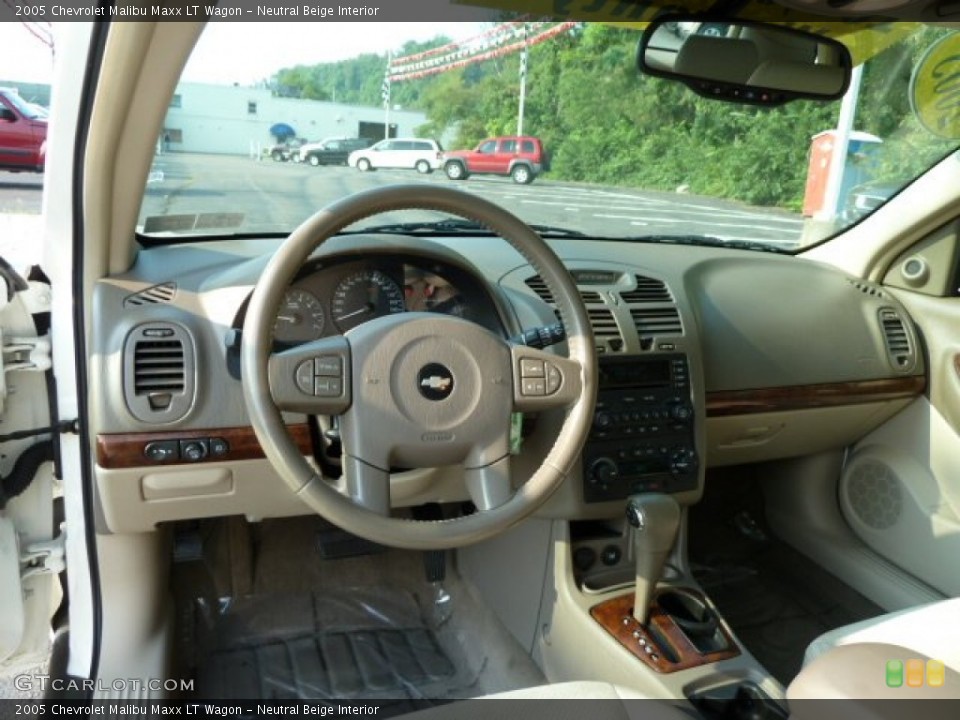 Neutral Beige Interior Dashboard for the 2005 Chevrolet Malibu Maxx LT Wagon #52374538