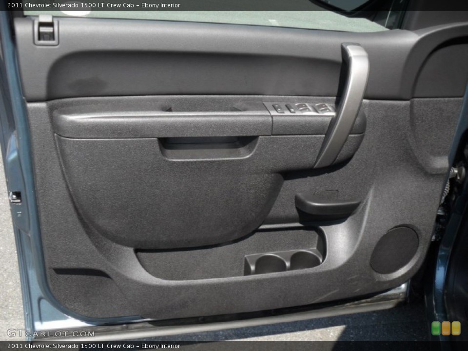 Ebony Interior Door Panel for the 2011 Chevrolet Silverado 1500 LT Crew Cab #52374664