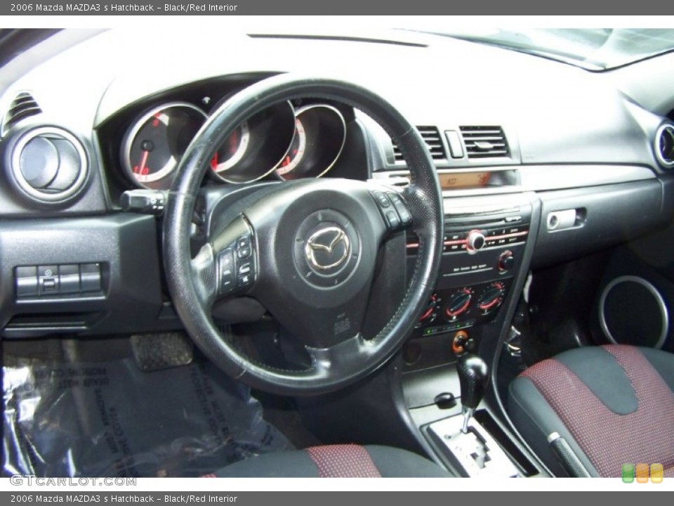 Black/Red Interior Dashboard for the 2006 Mazda MAZDA3 s Hatchback #52376881