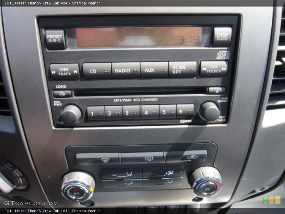 Charcoal Interior Controls for the 2011 Nissan Titan SV Crew Cab 4x4 #52378075