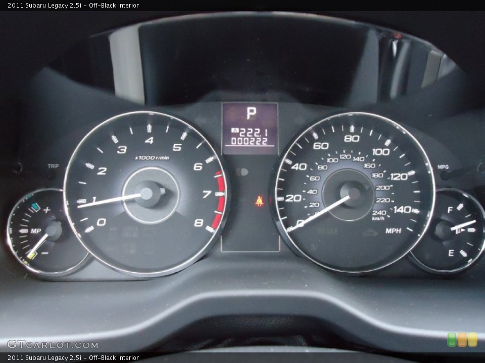 Off-Black Interior Gauges for the 2011 Subaru Legacy 2.5i #52378702