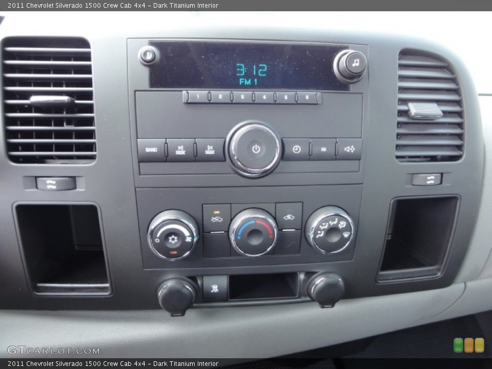 Dark Titanium Interior Controls for the 2011 Chevrolet Silverado 1500 Crew Cab 4x4 #52381042