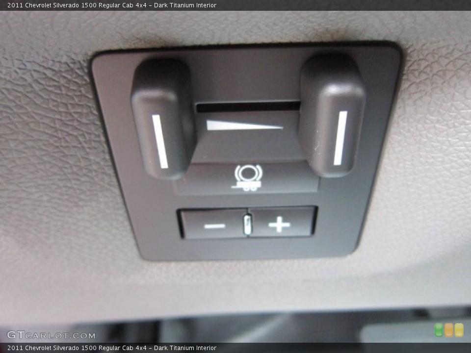 Dark Titanium Interior Controls for the 2011 Chevrolet Silverado 1500 Regular Cab 4x4 #52381516