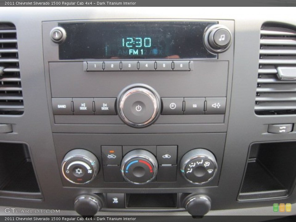 Dark Titanium Interior Controls for the 2011 Chevrolet Silverado 1500 Regular Cab 4x4 #52381816