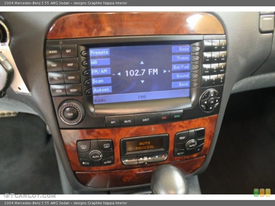 designo Graphite Nappa Interior Controls for the 2004 Mercedes-Benz S 55 AMG Sedan #52382975