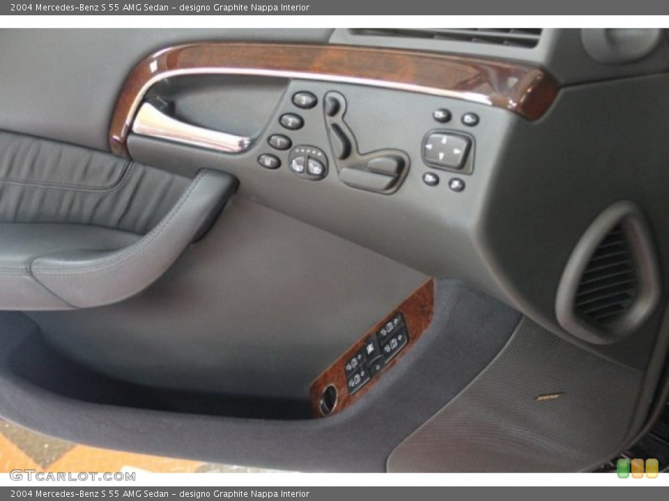 designo Graphite Nappa Interior Controls for the 2004 Mercedes-Benz S 55 AMG Sedan #52383001