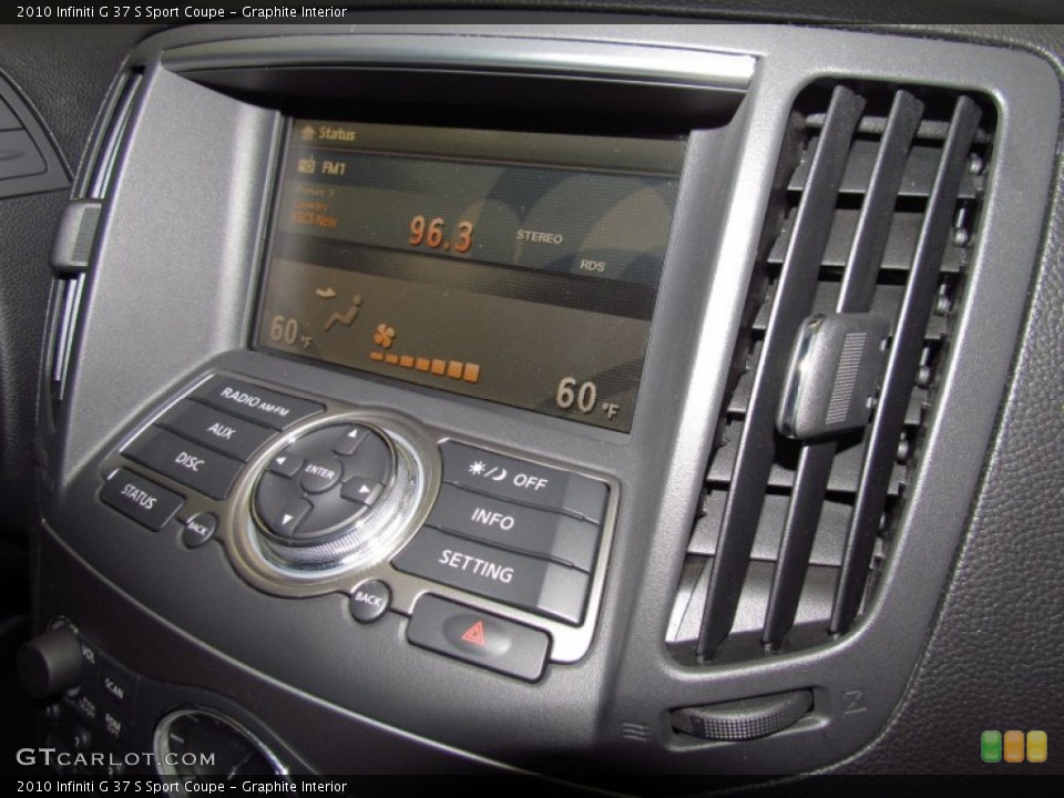 Graphite Interior Controls for the 2010 Infiniti G 37 S Sport Coupe #52385230
