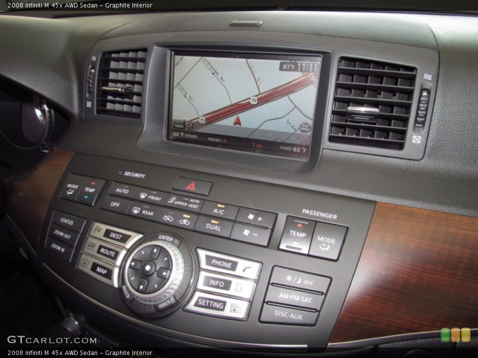 Graphite Interior Navigation for the 2008 Infiniti M 45x AWD Sedan #52386031