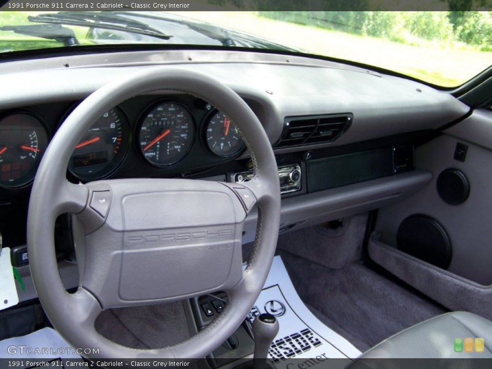 Classic Grey Interior Dashboard for the 1991 Porsche 911 Carrera 2 Cabriolet #52388509