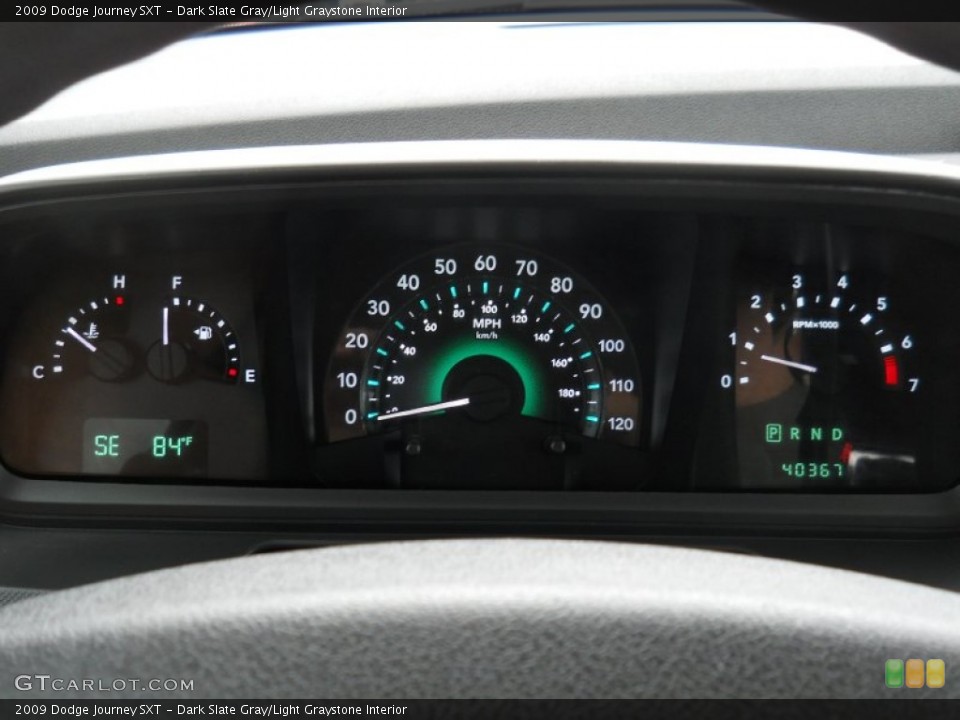 Dark Slate Gray/Light Graystone Interior Gauges for the 2009 Dodge Journey SXT #52389502