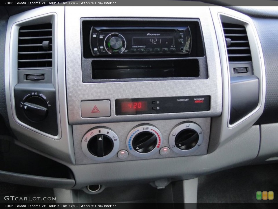 Graphite Gray Interior Controls for the 2006 Toyota Tacoma V6 Double Cab 4x4 #52390347