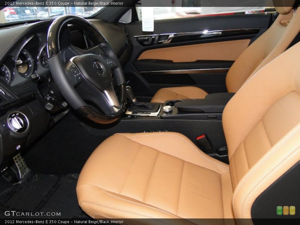 Natural Beige/Black Interior Photo for the 2012 Mercedes-Benz E 350 Coupe #52391049