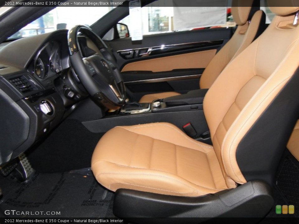 Natural Beige/Black Interior Photo for the 2012 Mercedes-Benz E 350 Coupe #52391061