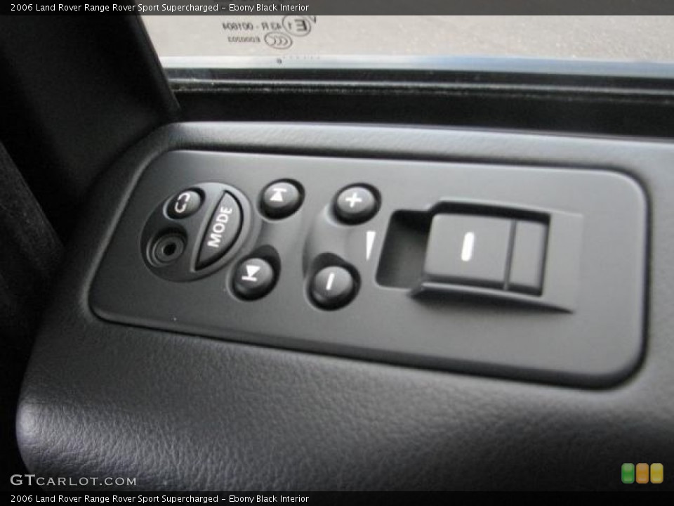 Ebony Black Interior Controls for the 2006 Land Rover Range Rover Sport Supercharged #52394037