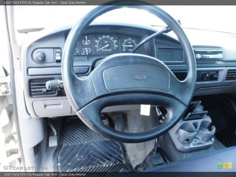 Opal Grey Interior Steering Wheel for the 1997 Ford F350 XL Regular Cab 4x4 #52397775