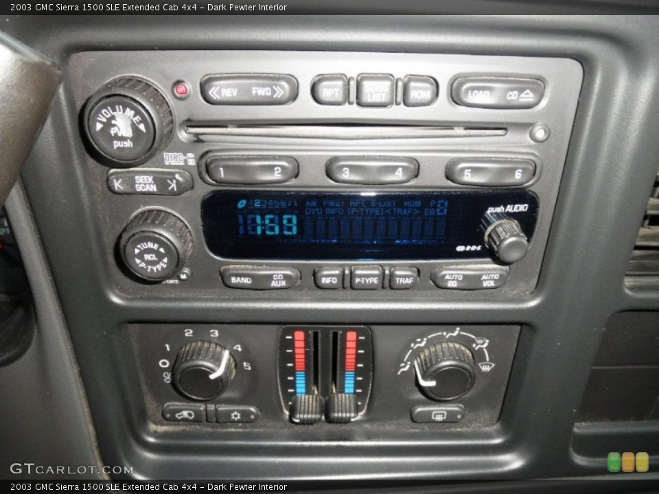 Dark Pewter Interior Controls for the 2003 GMC Sierra 1500 SLE Extended Cab 4x4 #52397988