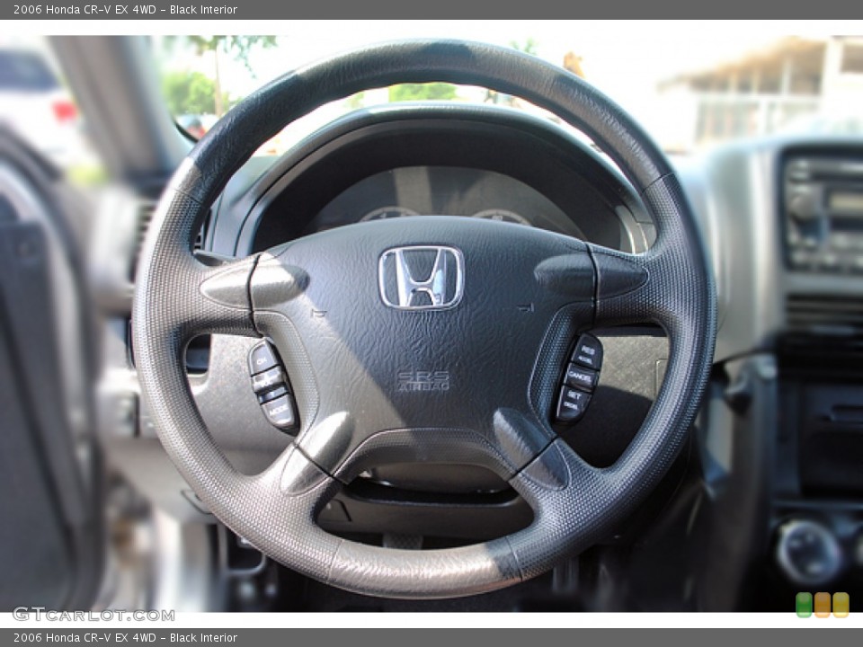 Black Interior Steering Wheel for the 2006 Honda CR-V EX 4WD #52399419