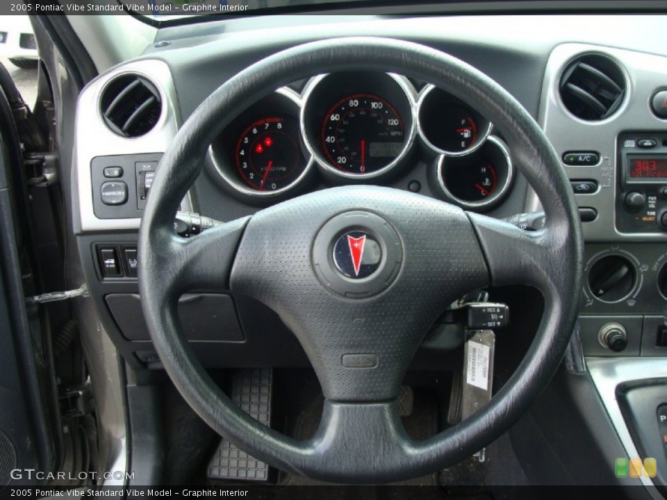 Graphite Interior Steering Wheel for the 2005 Pontiac Vibe  #52400319